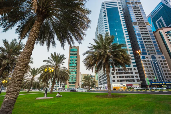 Sharjah เมืองที่ใหญ่ที่สุดที่สามและมีประชากรมากที่สุดใน UAE — ภาพถ่ายสต็อก