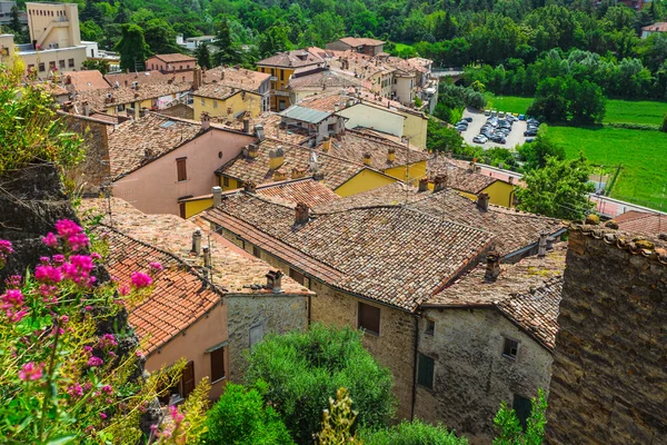 Landscape with roofs of houses — Stock Photo, Image