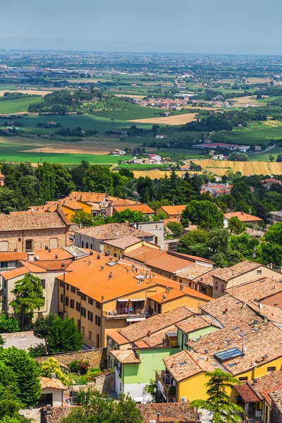 Landscape with toscana village — Stock Photo, Image
