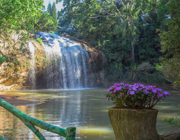 Prenn Waterfall Lat Vietnam Prenn One Waterfalls Retained Pristine Highland — Stock Photo, Image