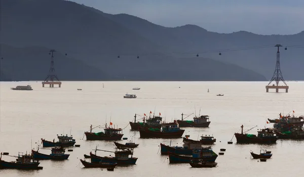 Fishing Boats Marina Nha Trang Vietnam — Stock Photo, Image