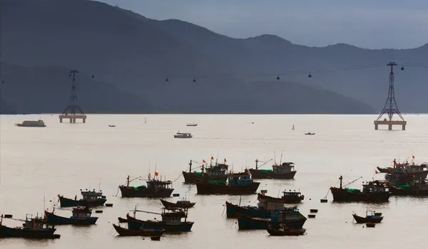 Рыбацкие Лодки Пристани Яхт Нячанге Вьетнам — стоковое фото