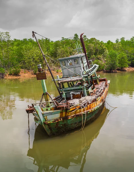 Sailboat Sank Serious Storm Koh Chang Thailand — Stock Photo, Image