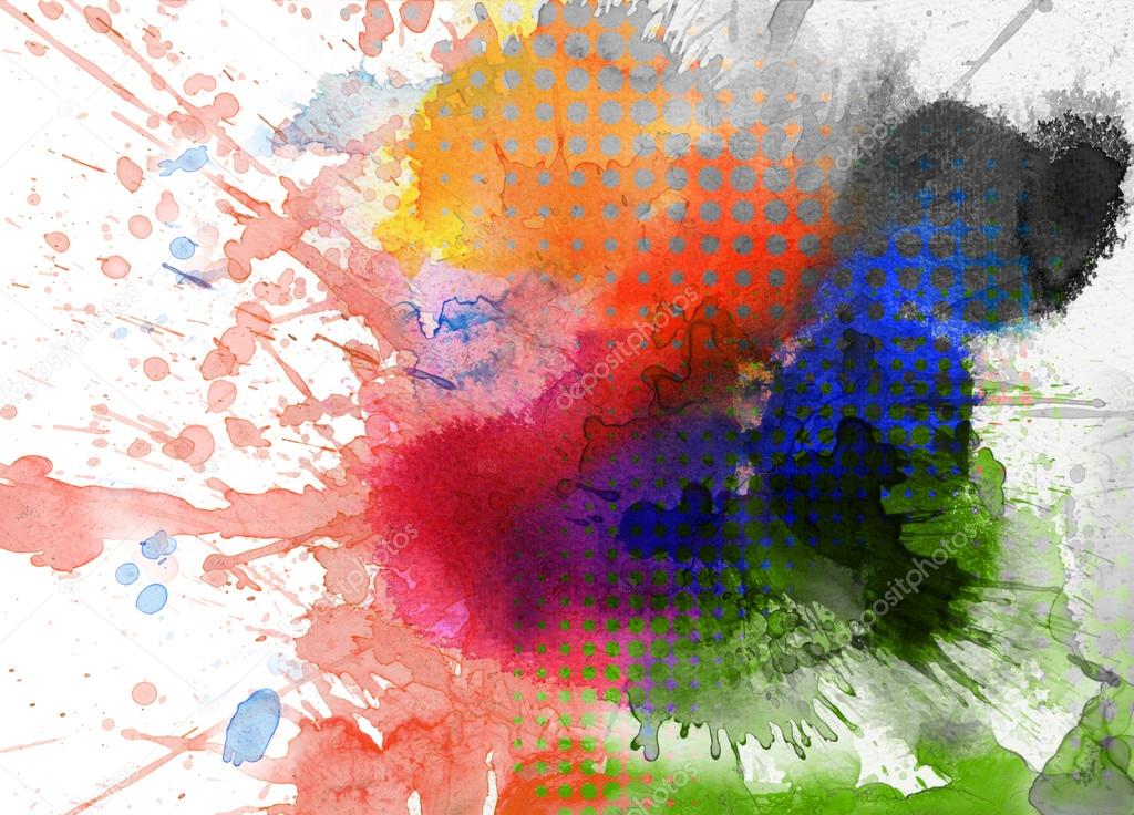 colorful blots and splashes