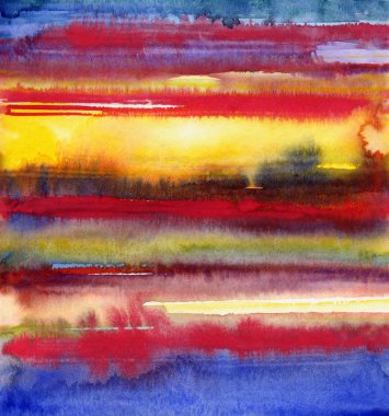 Soyut Suluboya Deseni