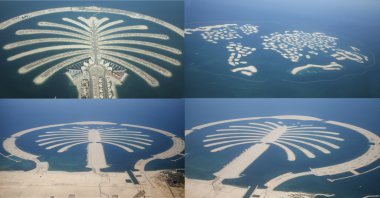 Dubai'deki Jumeirah palm Island geliştirme