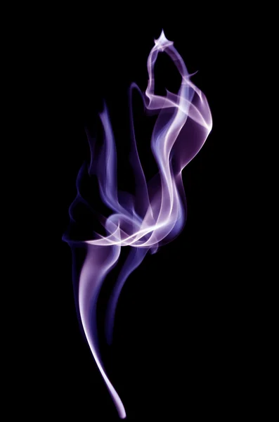 Dym, czarne tło — Zdjęcie stockowe