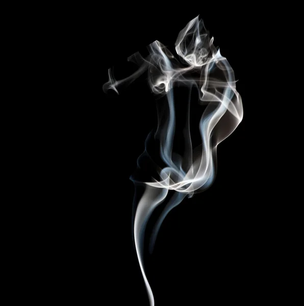 Smoke, black background — Stock Photo, Image