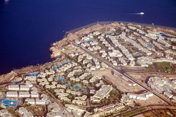 Vista a Sharm El Sheikh desde el avión —  Fotos de Stock