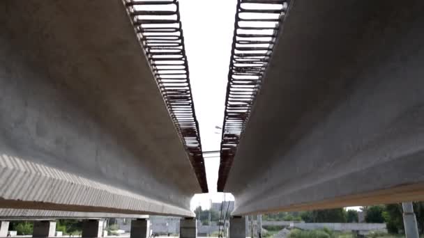 Bouw van brug — Stockvideo