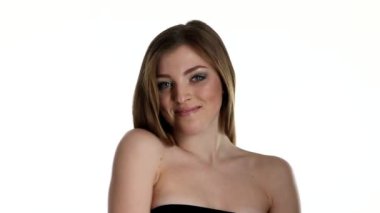 seksi kadın kılığında, izole beyaz arka plan