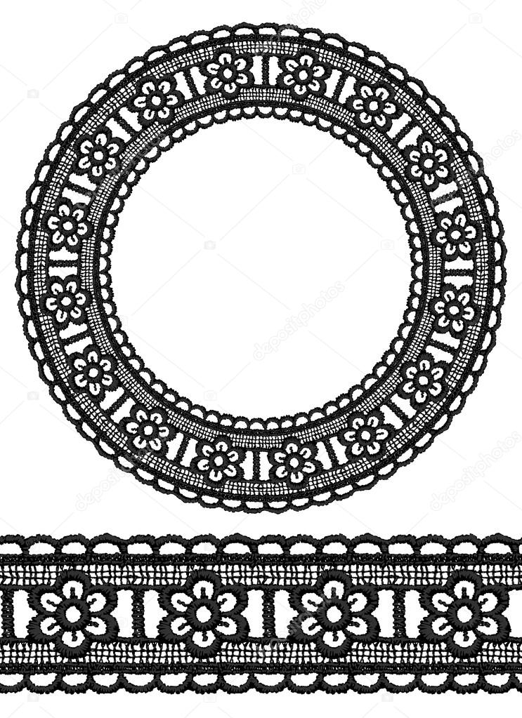 Round openwork lace border.