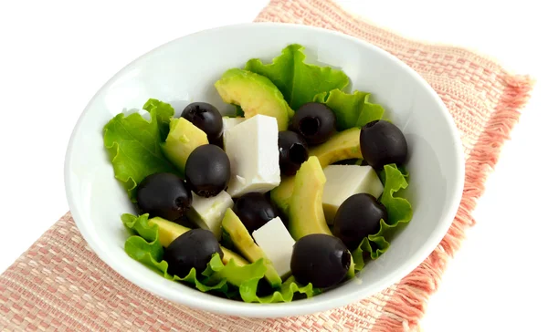 Ensalada con feta y aguacate . —  Fotos de Stock