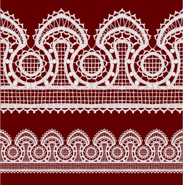 Dikişsiz Ajur dantel kenar.