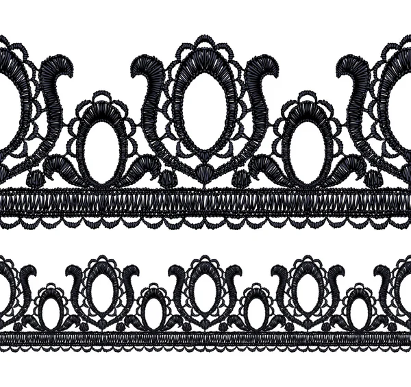 Bordure en dentelle ajourée sans couture . — Image vectorielle