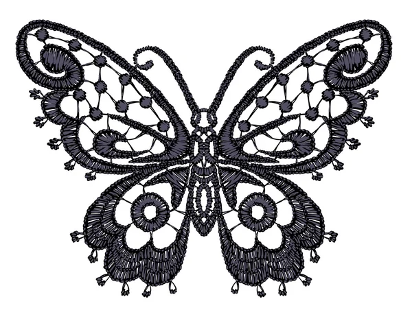 Papillon dentelle . — Image vectorielle