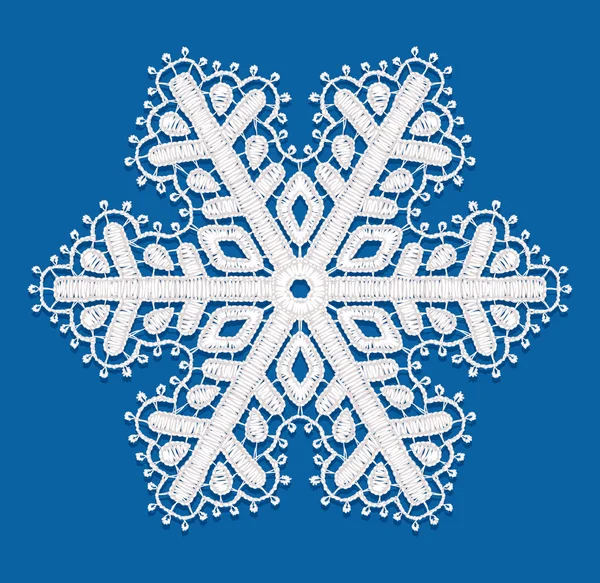 Copo de nieve de encaje . — Vector de stock