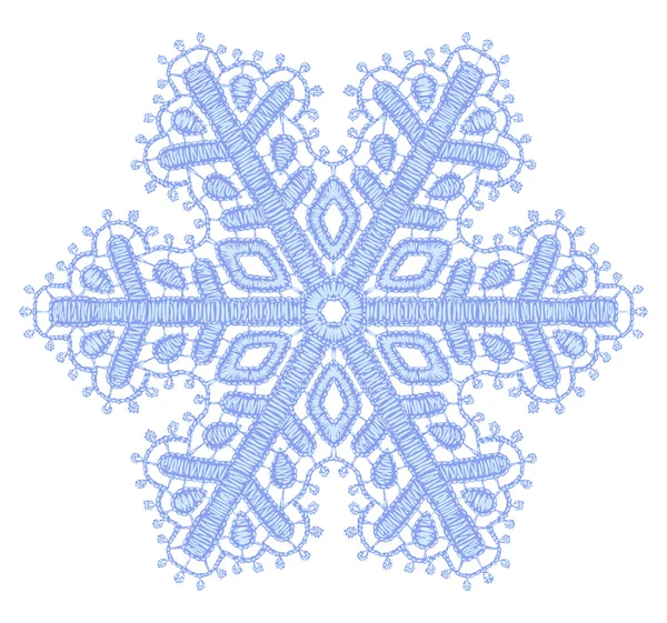 Кружевная снежинка . — стоковый вектор
