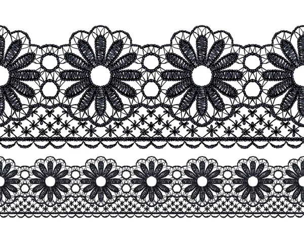 Seamless openwork lace border. — Stock Vector