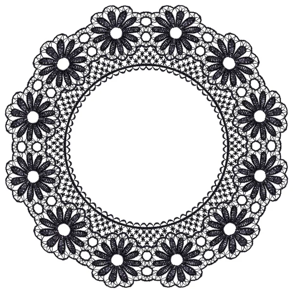 Bordure ronde en dentelle ajourée . — Image vectorielle