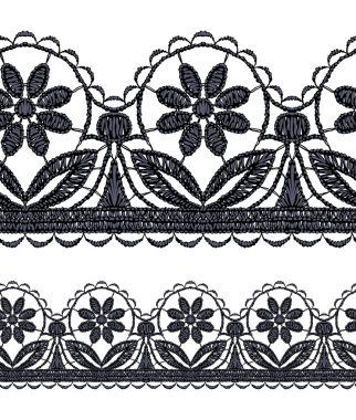 Dikişsiz Ajur dantel kenar.