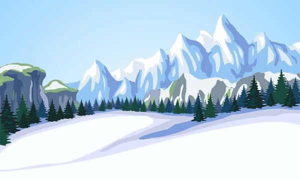 Paisaje de montaña. — Vector de stock