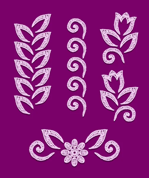 Openwork lace elements. — Stock Vector