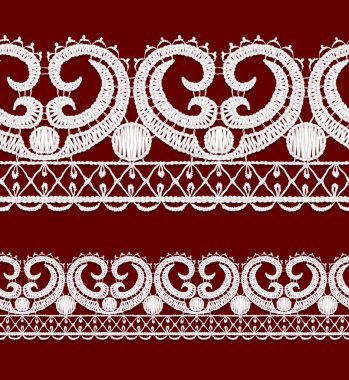 Dikişsiz Ajur dantel kenar.