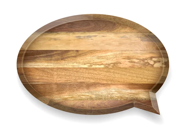 Realistica bolla di conversazione in legno . — Vettoriale Stock