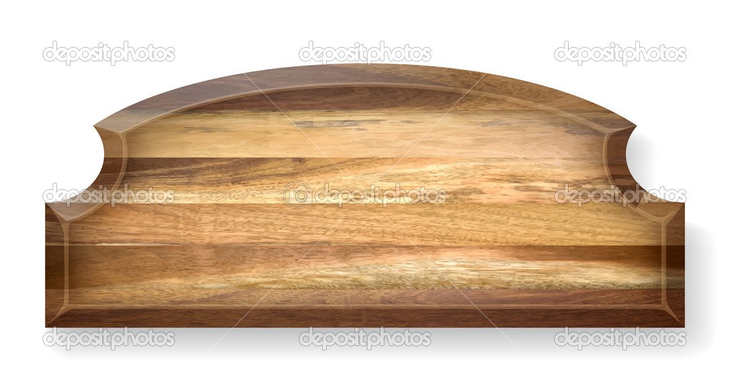 Realistic wooden board.