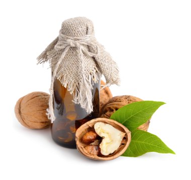 izole ilaç şişesi ile ceviz