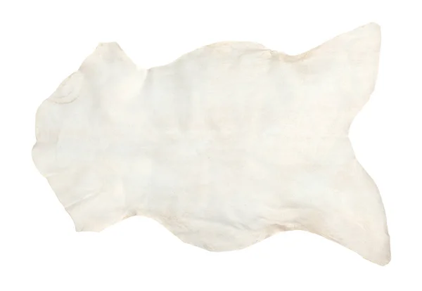 白色绵羊绒面革 白色背景隔离 — 图库照片