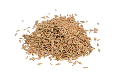 Kimyon veya zira tohumu. Beyaz arka plan üzerinde izole.