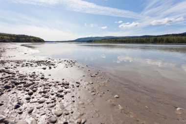 çakıl ve yukon Nehri çamur dawson city yakınlarında