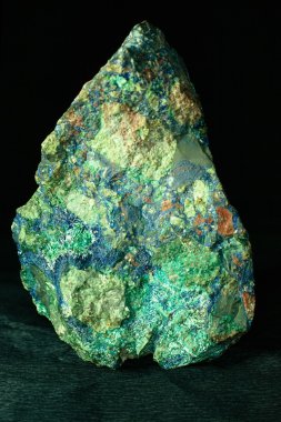 Malachite azurite conglomerate found in Arizona US clipart