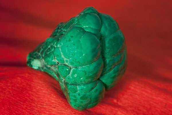 Stalagmitic grown Malachite copper carbonate rock
