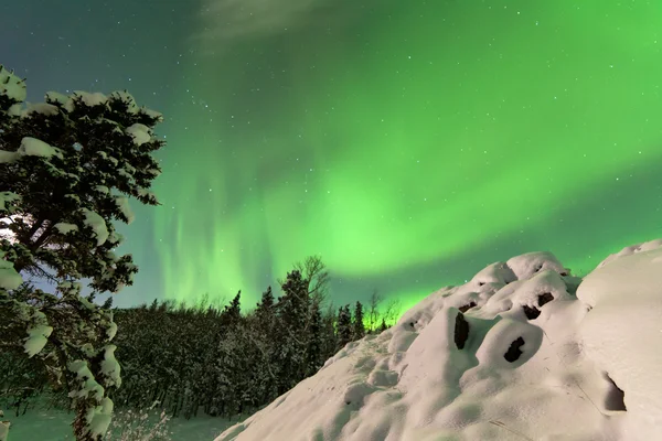 Интенсивная демонстрация северного сияния Aurora borealis — стоковое фото