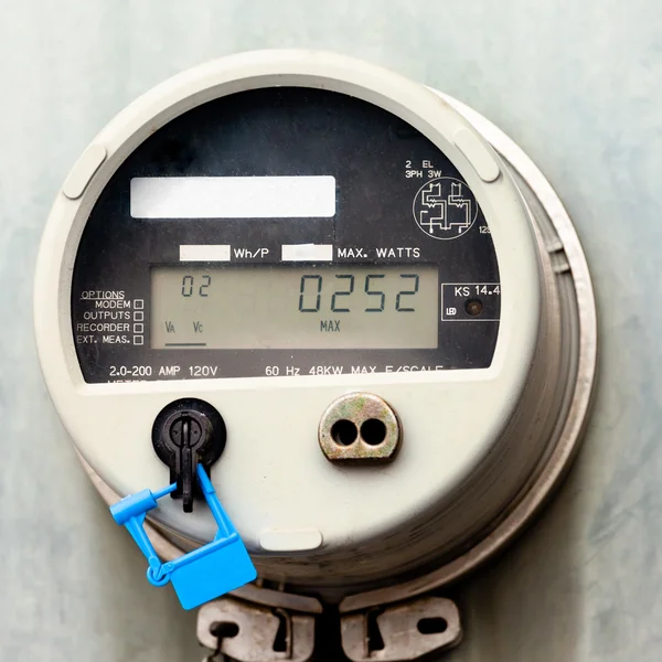 Intelligente energienetwerken residentiële digitale levering Energiemeter — Stockfoto