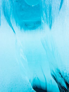 Underwater crevasse in thick layer of floating ice clipart