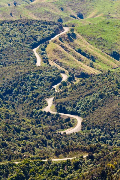 Kanyargós út táj a Hawke's Bay Új-Zéland — Stock Fotó