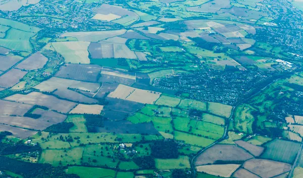 England UK Europe farmland rural villages aerial — Stock Photo, Image