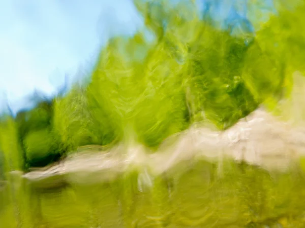 Blurry nature background wavy distorted blue green — Stock Photo, Image