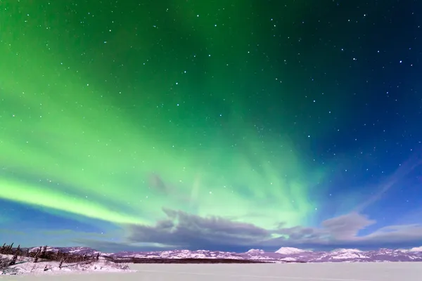 Affichage intense des aurores boréales Aurora borealis — Photo