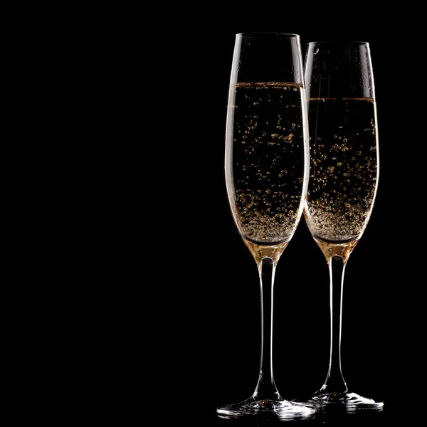 Twee glazen champagne. — Stockfoto