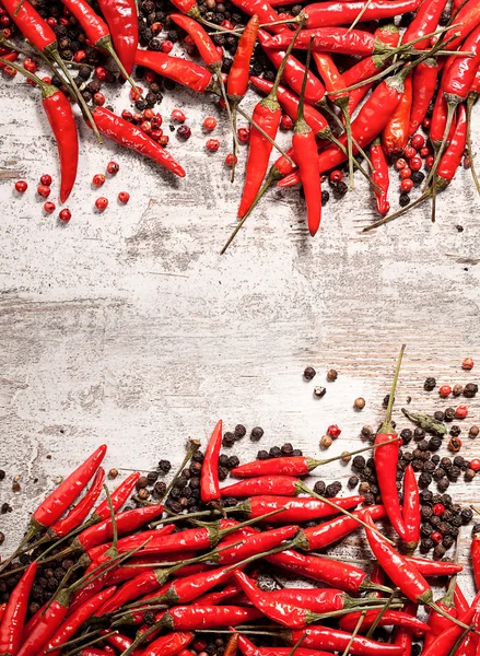 Chili peppers frame — Stock Photo, Image