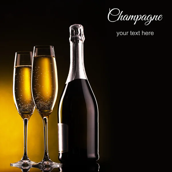 Fles champagne — Stockfoto