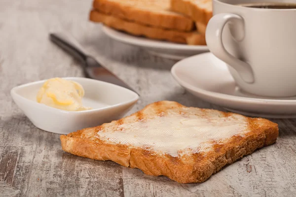 Coffee with toasts — Stock Photo, Image