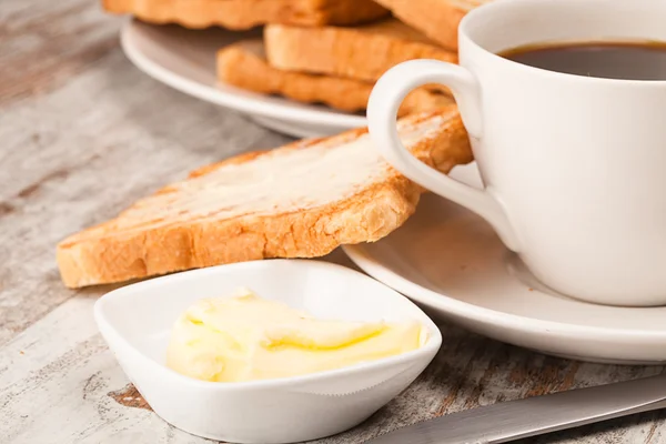 Coffee with toasts — Stock Photo, Image