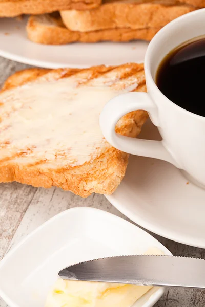 Coffee with toasts — Stock Photo, Image