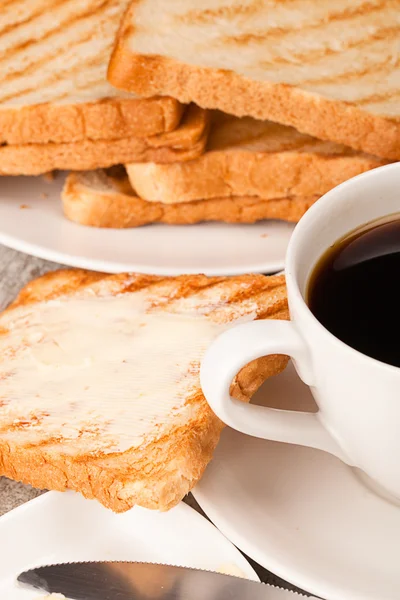 Coffee with toasts — Stock Photo, Image